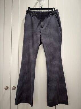 Women's Pinstripe Dress Pants - Gray